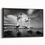 Modern urban landscape art – Striking architectural bridge print
