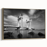 Modern urban landscape art – Striking architectural bridge print