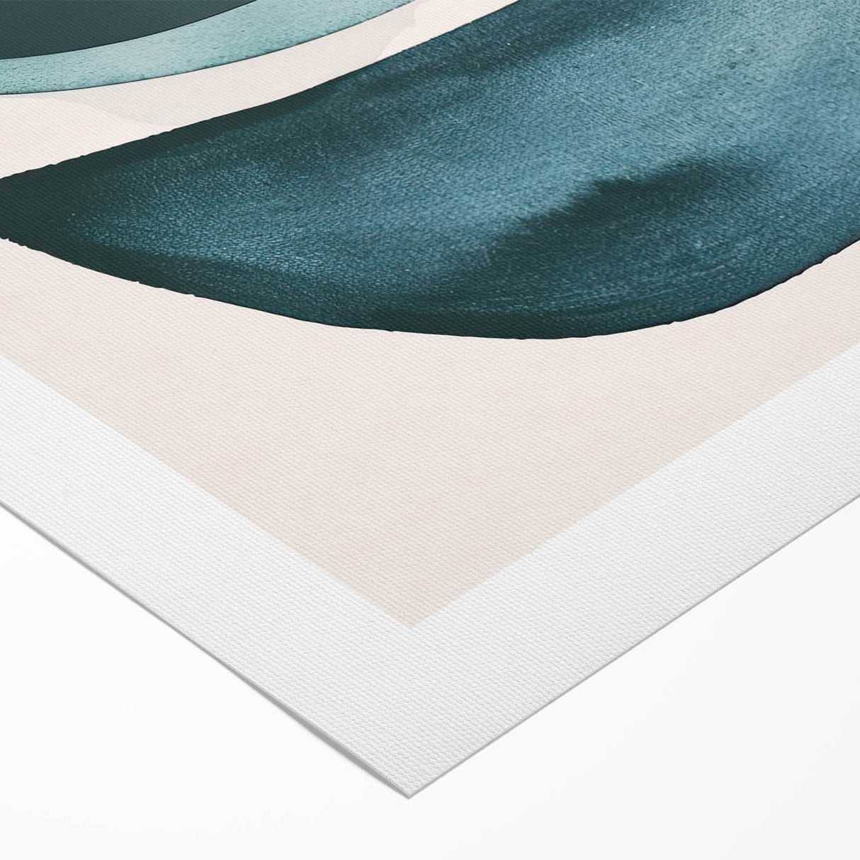 Minimalist Abstract Canvas Prints – Modern Geometric Teal Wall Art