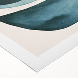 Minimalist Abstract Canvas Prints – Modern Geometric Teal Wall Art