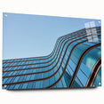 Urban skyline canvas prints – Sleek curved glass building photo