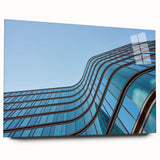 Urban skyline canvas prints – Sleek curved glass building photo