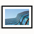 Urban skyline canvas prints – Sleek curved glass building photo