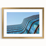 Urban skyline canvas prints – Sleek curved glass building photo