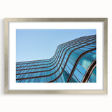 Urban skyline canvas prints – Sleek curved glass building photo