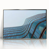 Urban skyline canvas prints – Sleek curved glass building photo