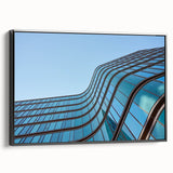 Urban skyline canvas prints – Sleek curved glass building photo