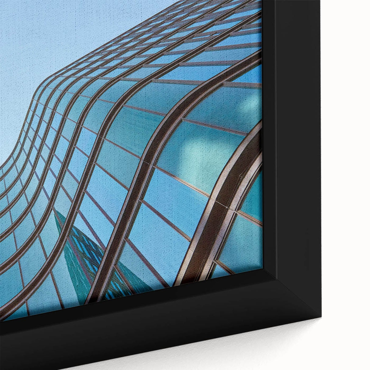 Urban skyline canvas prints – Sleek curved glass building photo