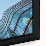 Urban skyline canvas prints – Sleek curved glass building photo