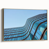 Urban skyline canvas prints – Sleek curved glass building photo
