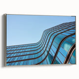 Urban skyline canvas prints – Sleek curved glass building photo