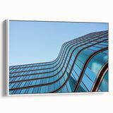 Urban skyline canvas prints – Sleek curved glass building photo