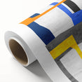 Contemporary Abstract Art – Bold Geometric Canvas in Blue & Yellow