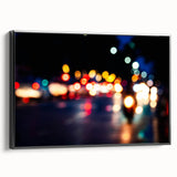Urban architectural wall art – Abstract night city lights print