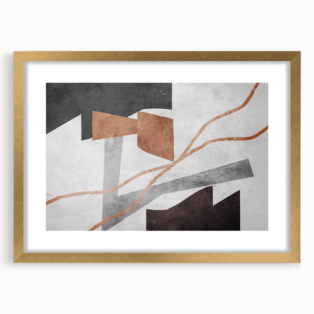 Neutral Abstract Prints in Brown – Earthen Harmony Modern Artwork