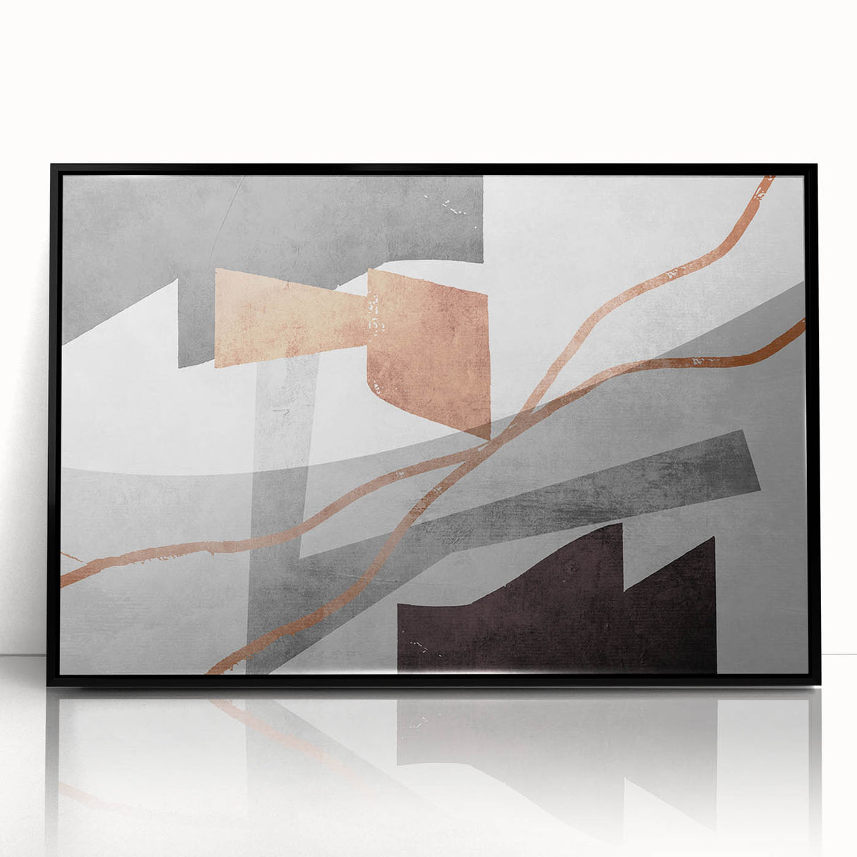 Neutral Abstract Prints in Brown – Earthen Harmony Modern Artwork