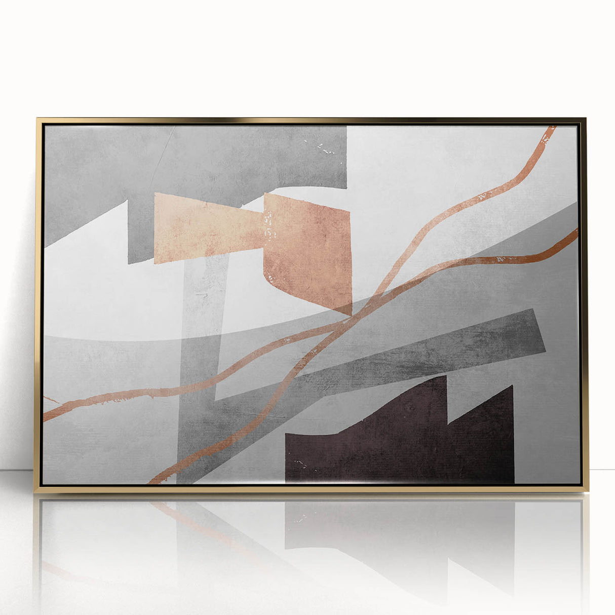 Neutral Abstract Prints in Brown – Earthen Harmony Modern Artwork