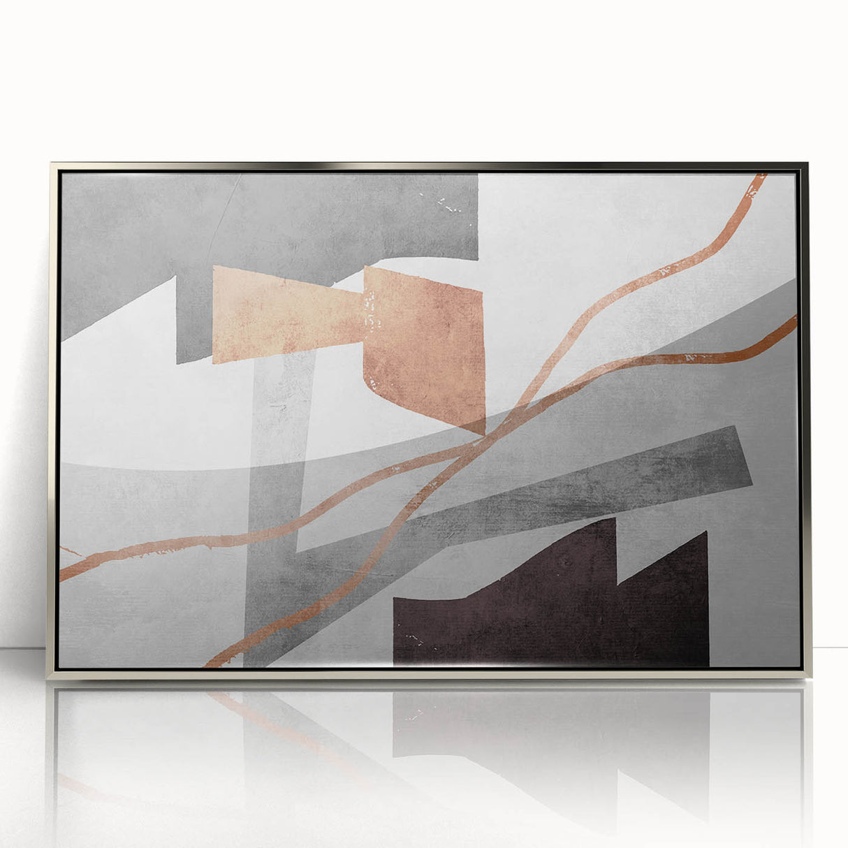 Neutral Abstract Prints in Brown – Earthen Harmony Modern Artwork