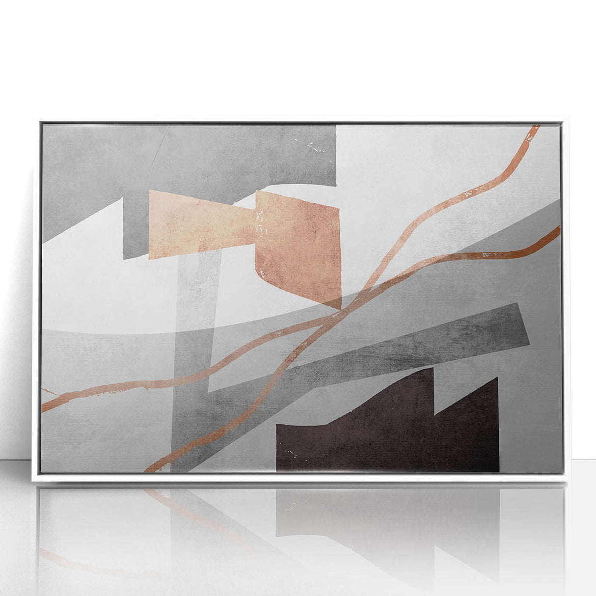Neutral Abstract Prints in Brown – Earthen Harmony Modern Artwork