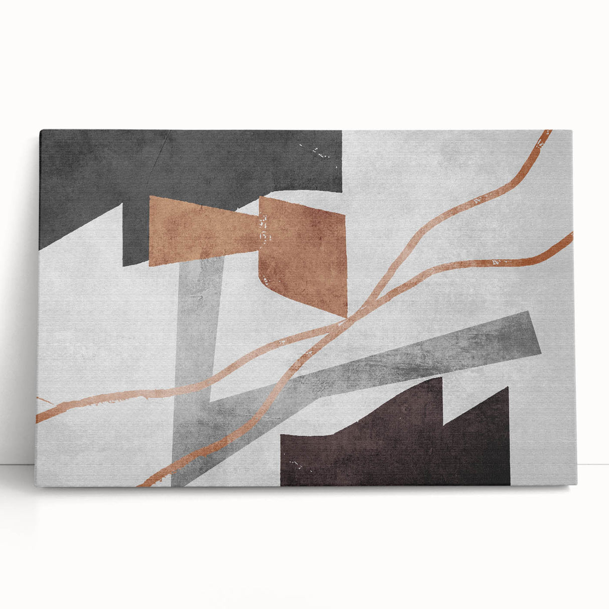 Neutral Abstract Prints in Brown – Earthen Harmony Modern Artwork
