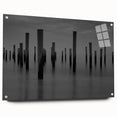 Modern Art Prints – Moody Black & White Minimalist Seascape
