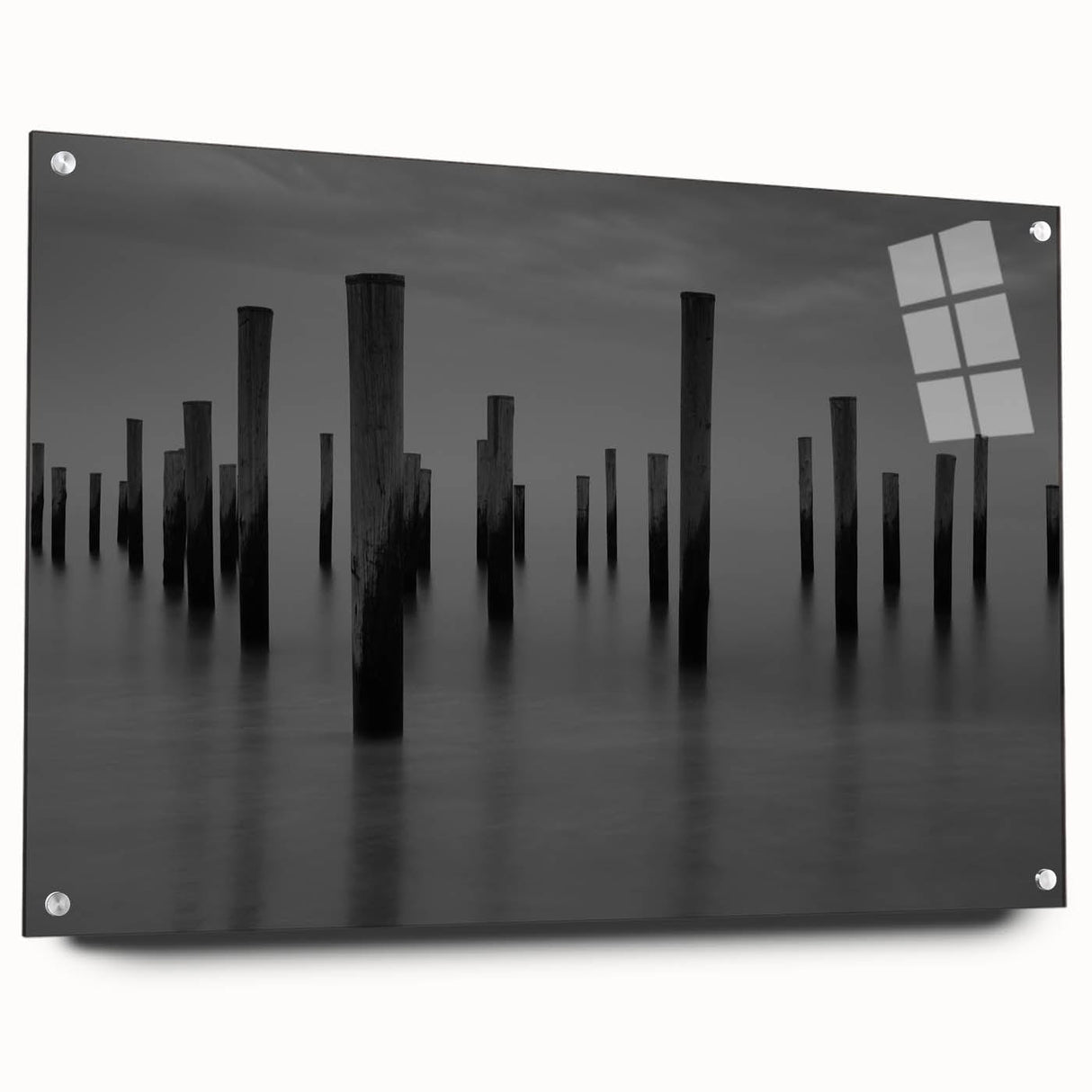 Modern Art Prints – Moody Black & White Minimalist Seascape