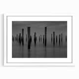Modern Art Prints – Moody Black & White Minimalist Seascape