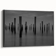 Modern Art Prints – Moody Black & White Minimalist Seascape