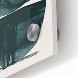 Modern Geometric Wall Decor – Minimalist Abstract Teal & Black Print