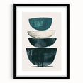 Modern Geometric Wall Decor – Minimalist Abstract Teal & Black Print