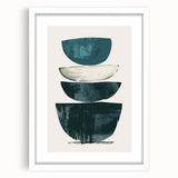 Modern Geometric Wall Decor – Minimalist Abstract Teal & Black Print