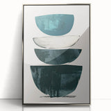 Modern Geometric Wall Decor – Minimalist Abstract Teal & Black Print