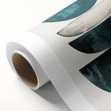Modern Geometric Wall Decor – Minimalist Abstract Teal & Black Print