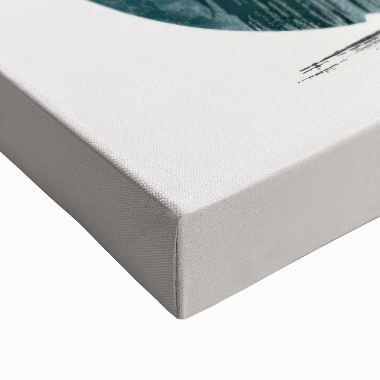 Modern Geometric Wall Decor – Minimalist Abstract Teal & Black Print