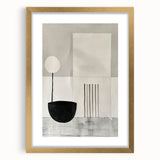 Minimalist Wall Art for Modern Interiors – Black & Gray Geometric Print