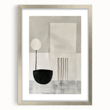 Minimalist Wall Art for Modern Interiors – Black & Gray Geometric Print