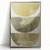 Minimalist Abstract Canvas Prints – Olive Green Geometric Wall Art