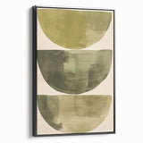 Minimalist Abstract Canvas Prints – Olive Green Geometric Wall Art