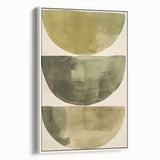 Minimalist Abstract Canvas Prints – Olive Green Geometric Wall Art