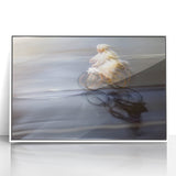 Urban skyline canvas prints – Motion blur cyclist street art