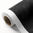 Large Abstract Wall Decor – Black Scaled Texture with Matte Finish