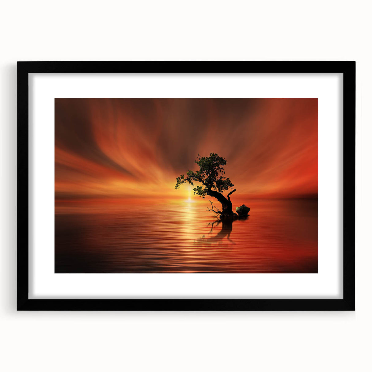 Fiery Sunset Reflection - Fine Art Photography Canvas Prints