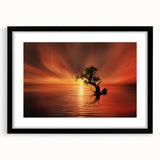 Fiery Sunset Reflection - Fine Art Photography Canvas Prints