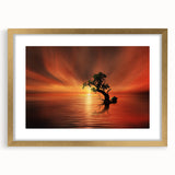 Fiery Sunset Reflection - Fine Art Photography Canvas Prints