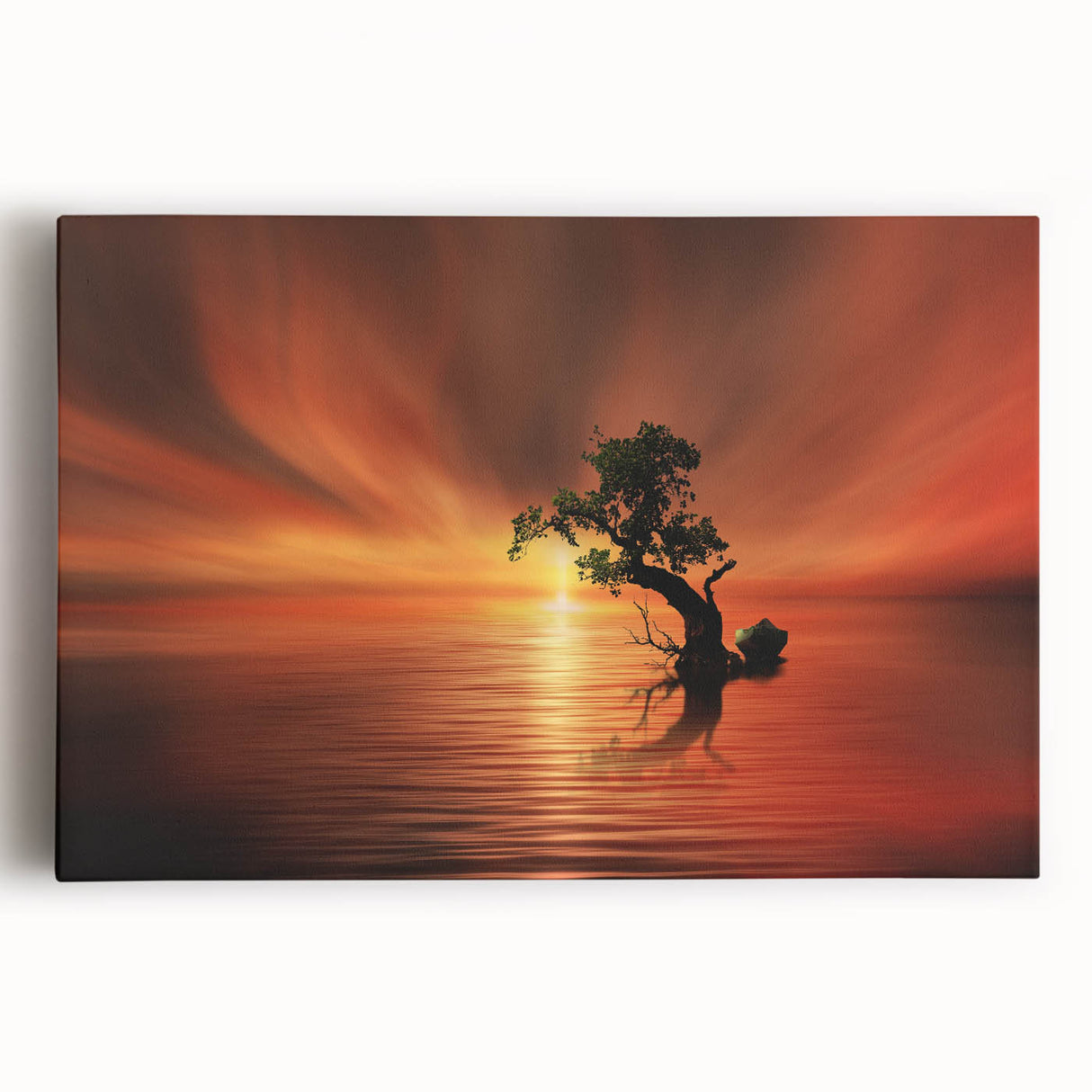 Fiery Sunset Reflection - Fine Art Photography Canvas Prints