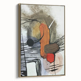 Modern Abstract Paintings – Expressive Ink & Earthy Tones Canvas