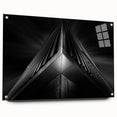 Urban architectural wall art – Geometric black and white building