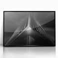 Urban architectural wall art – Geometric black and white building