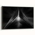 Urban architectural wall art – Geometric black and white building