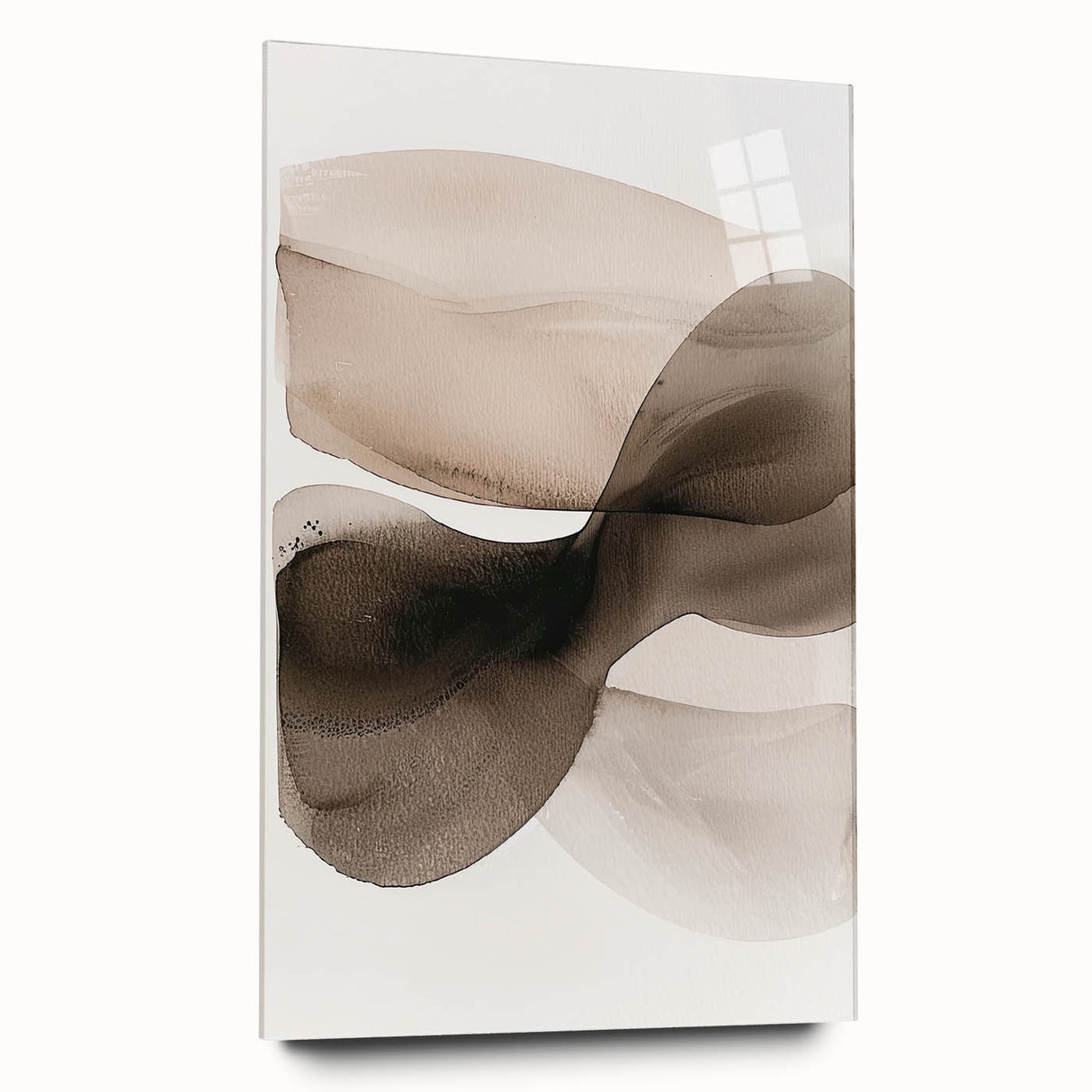 Minimalist Abstract Canvas Prints – Brown and Beige Geometric Wall Art